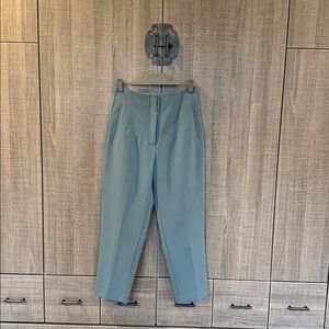 Zara High-Waist Sage Green Tailored Pants